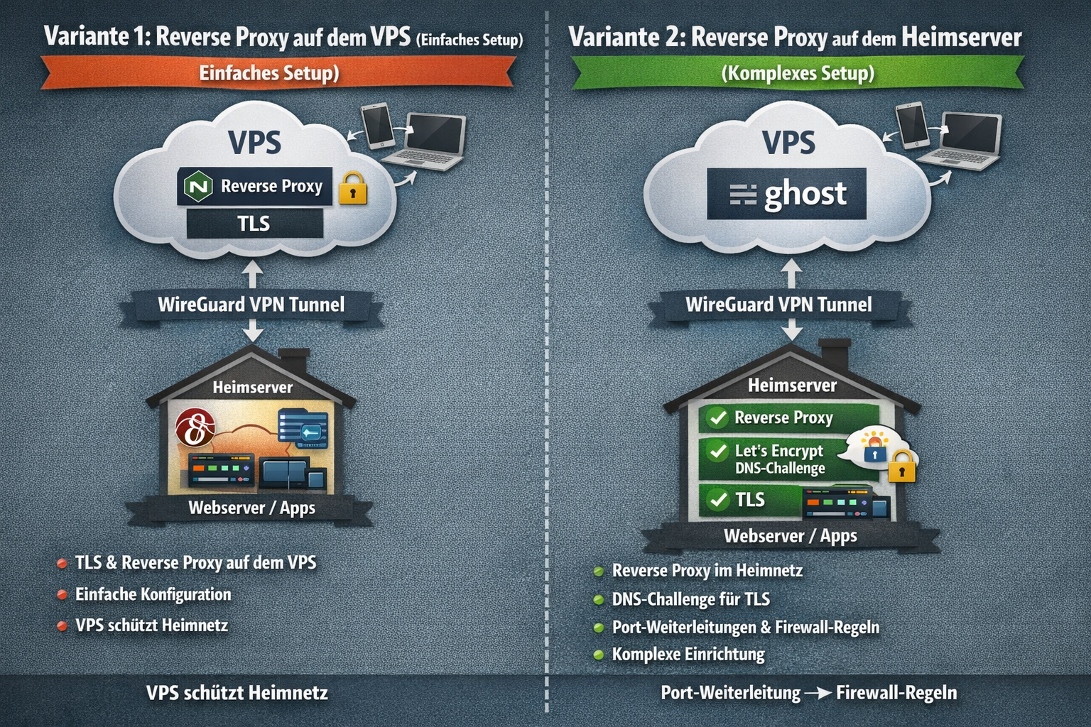 Homeserver-Exposing: Das Duell der Tunnel-Architekturen